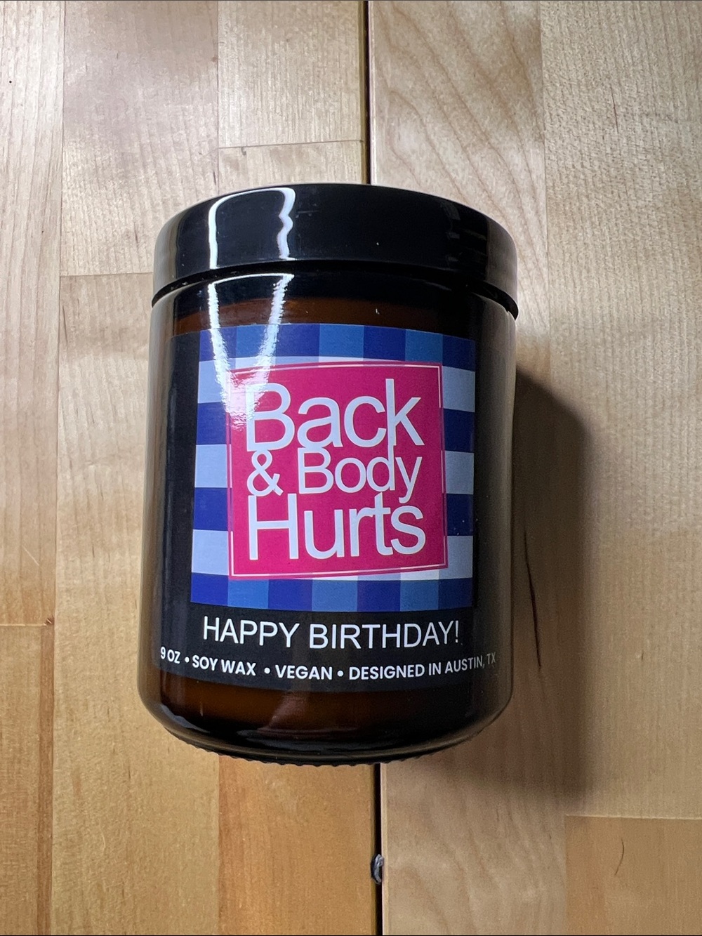 'Happy Birthday' Lavender and Sage scented candle